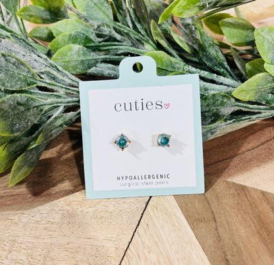 Sea Glass Sparkly Studs Sea Glass Sparkly Studs