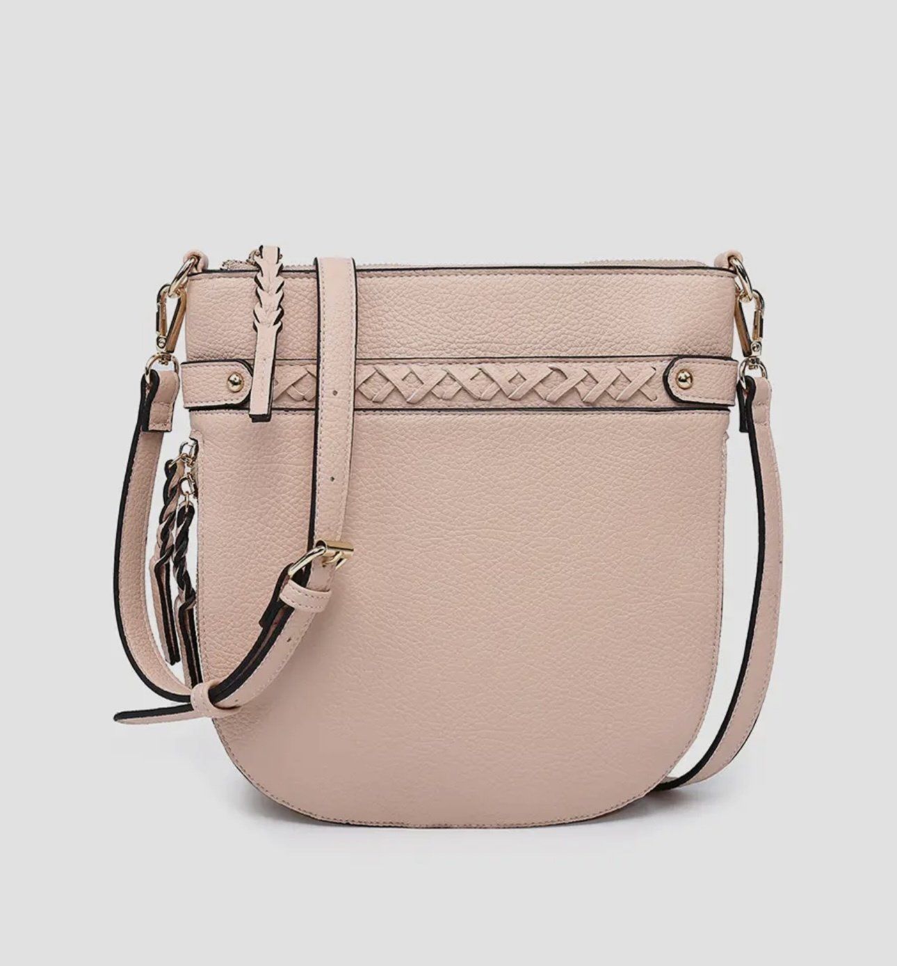 Esther Whipstitch Crossbody in Light Pink
