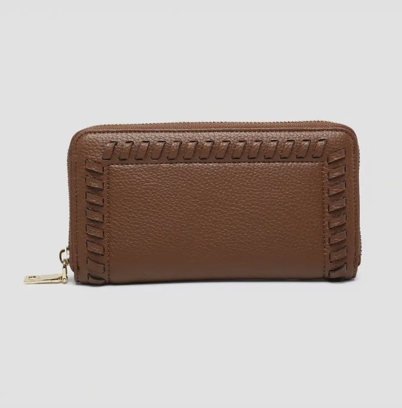 Nora Whipstitch Wallet in Brown