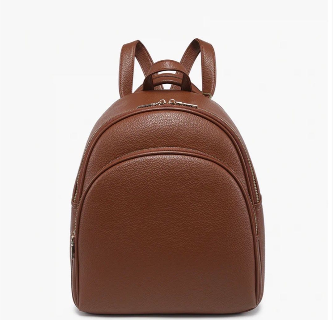 Simone Backpack Purse in Brown