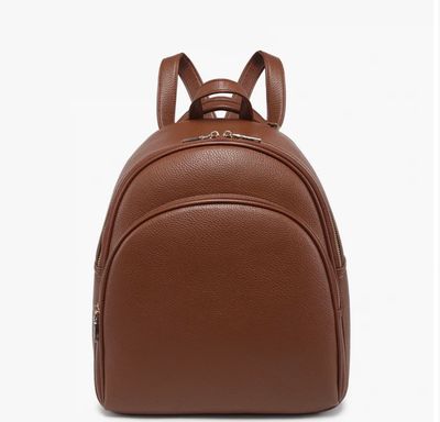 Simone Backpack Purse in Brown