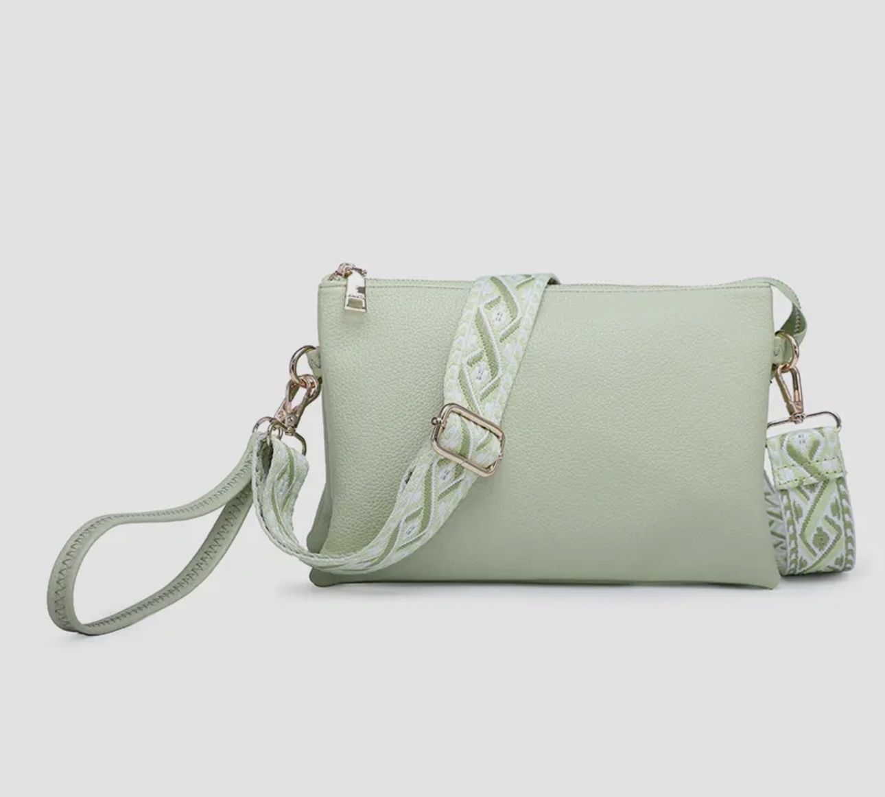 The Izzy Crossbody in Pale Lime
