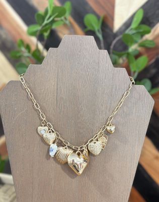 All Heart Toile Charm Necklace