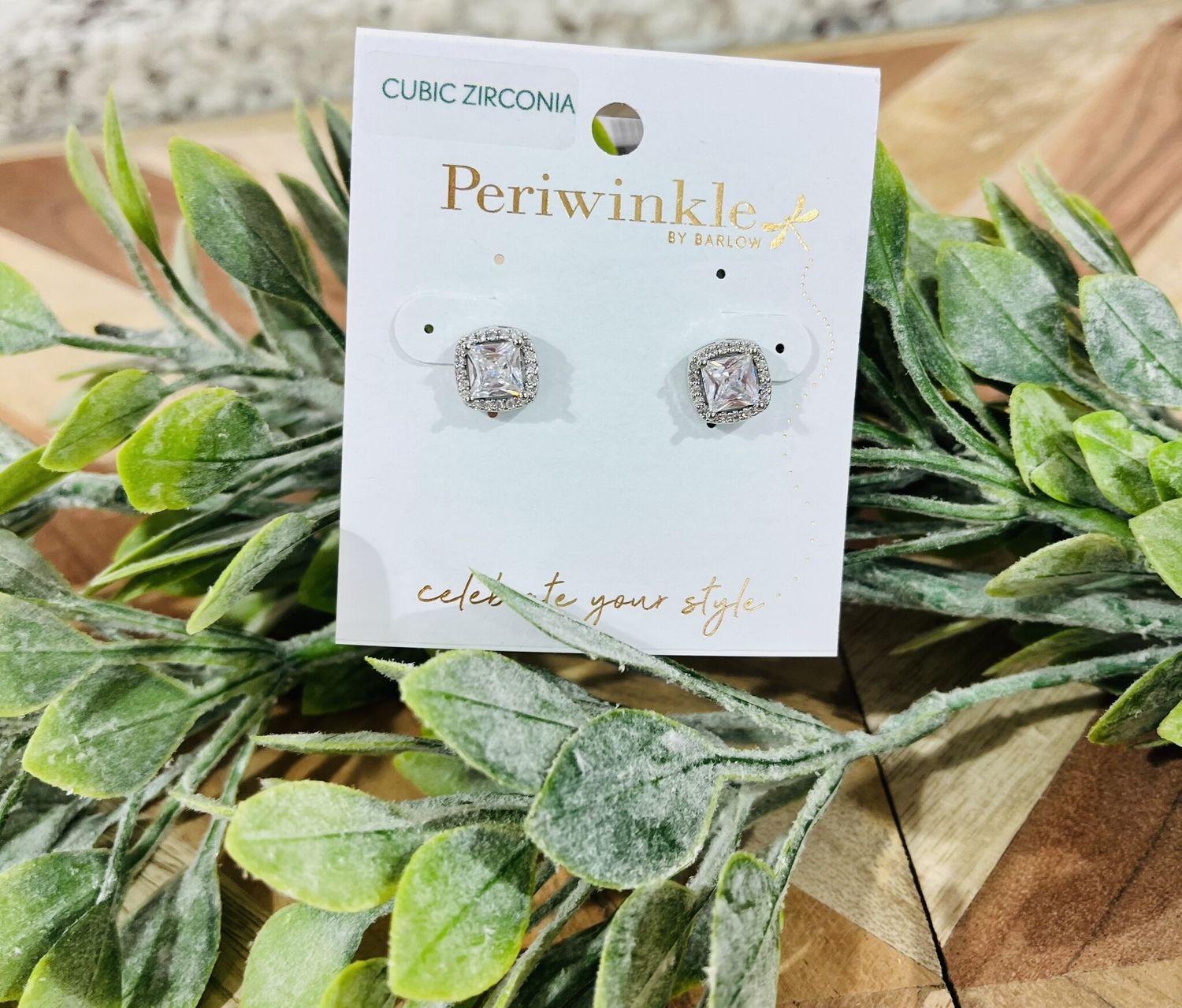 Silver Sparkling Stud Earrings