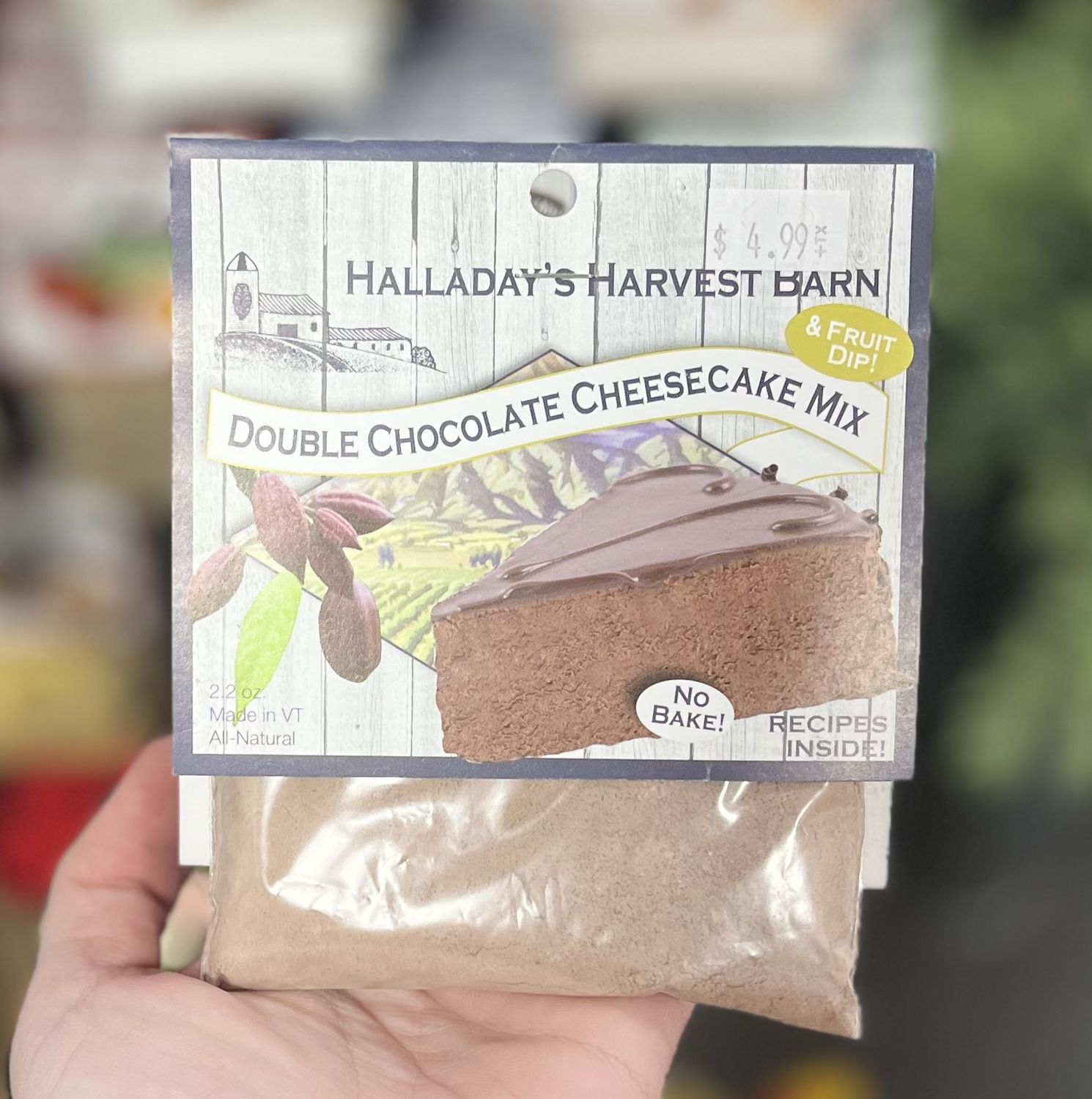 Halladay’s Double Chocolate Cheesecake Mix