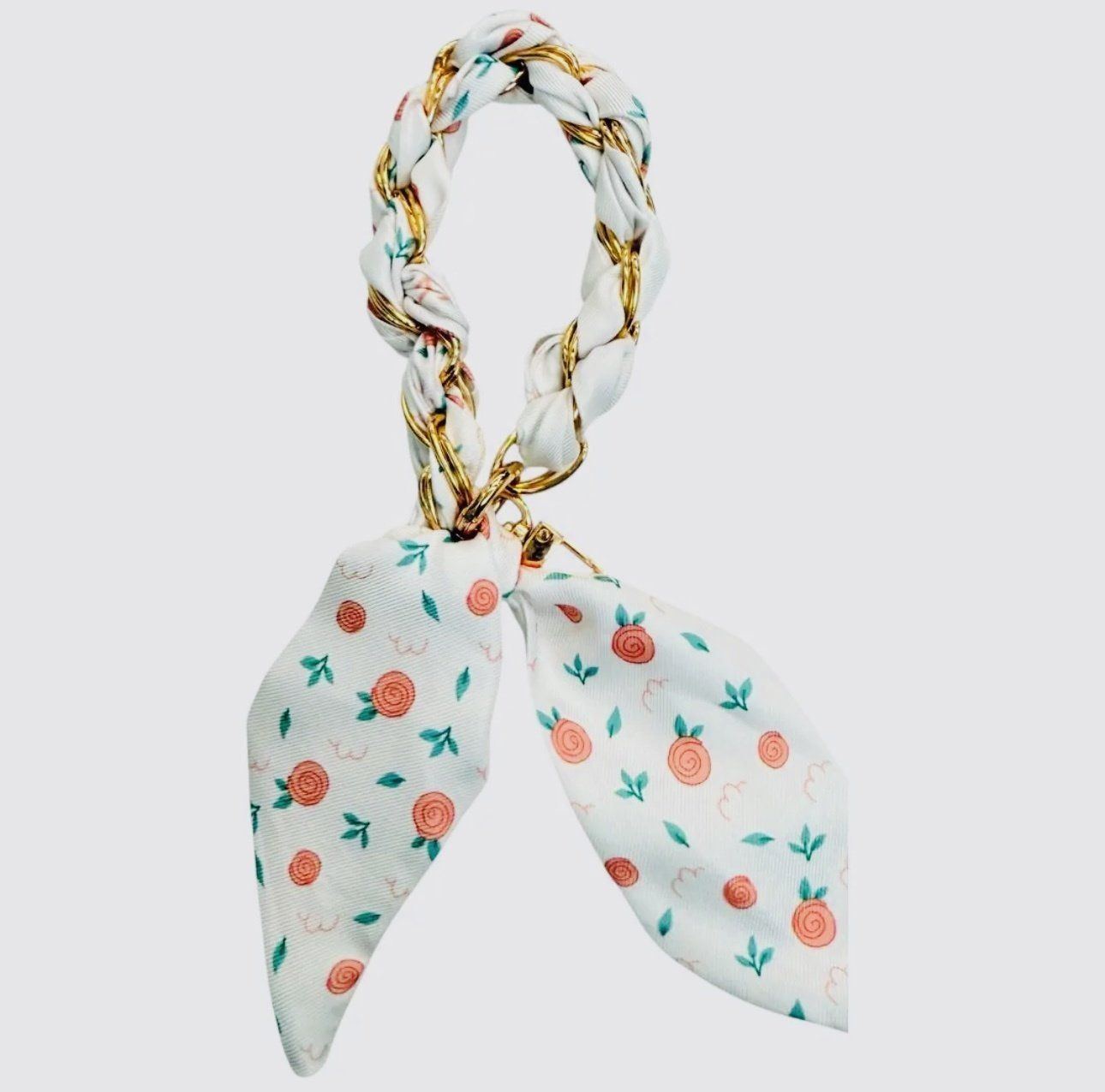 Petite Flower Silk Scarf Phone Wristlet/Bag Charm