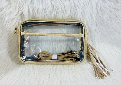 Clear Gold Tassel Stadium Bag Clear Gold Tassel Stadium Bag