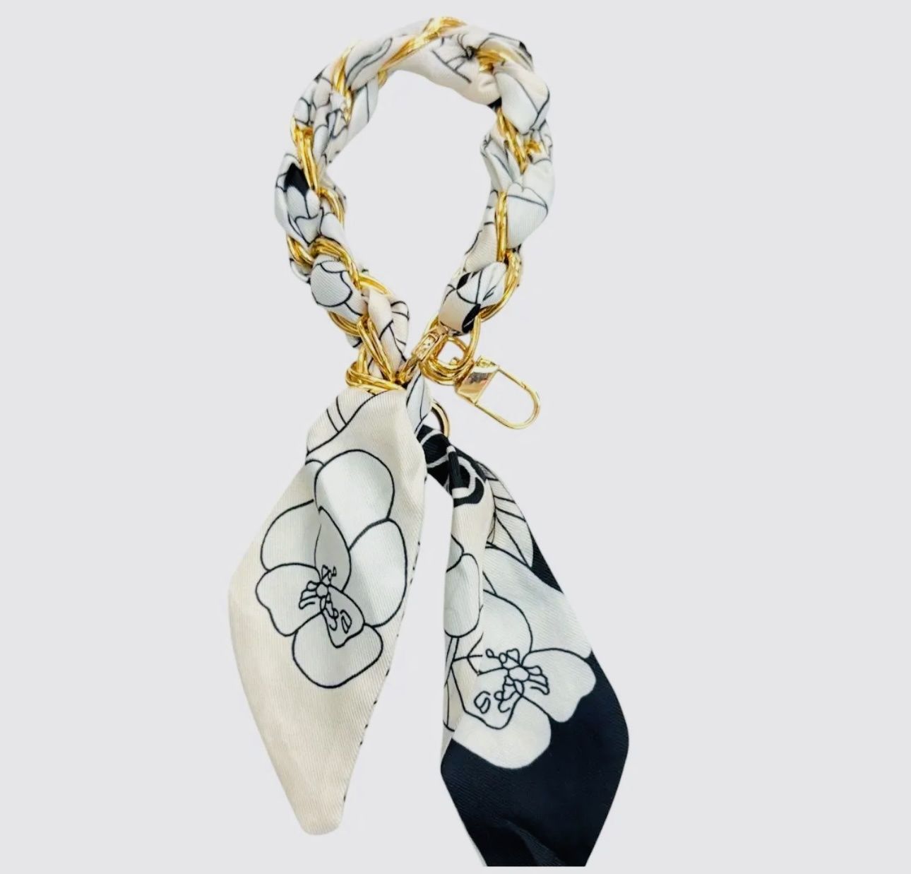 Simply Floral Silk Scarf Phone Wristlet/Bag Charm