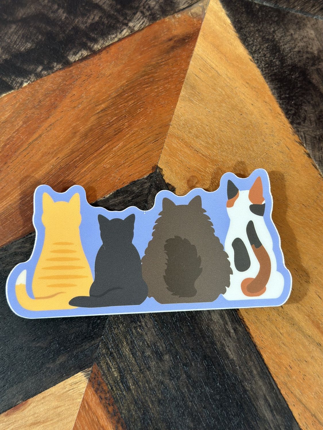 Sitting Cats Sticker