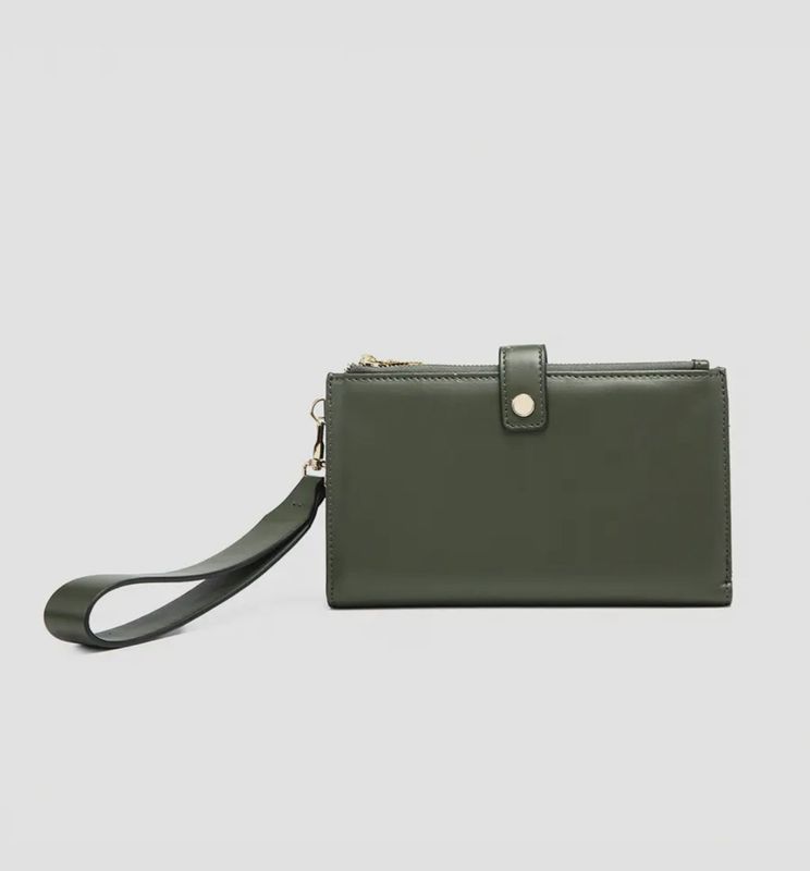 Lark Wallet with Wristlet in Olive