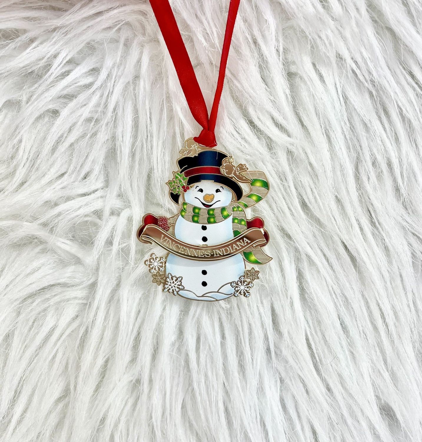Vincennes, IN Snowman Ornament