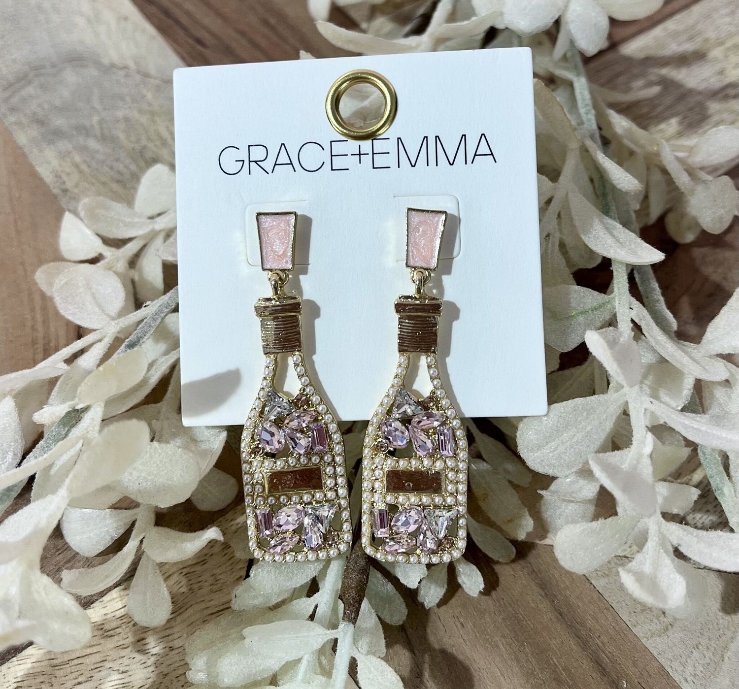 Sparkly Champagne Earrings