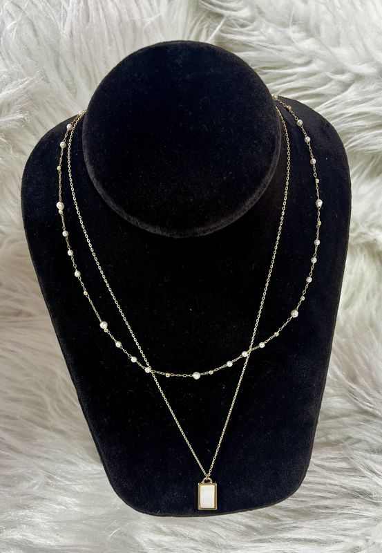 Mother of Pearl Layered Necklace