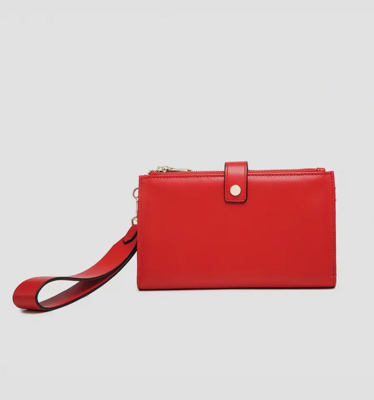 Lark Wallet with Wristlet in Cherry Red