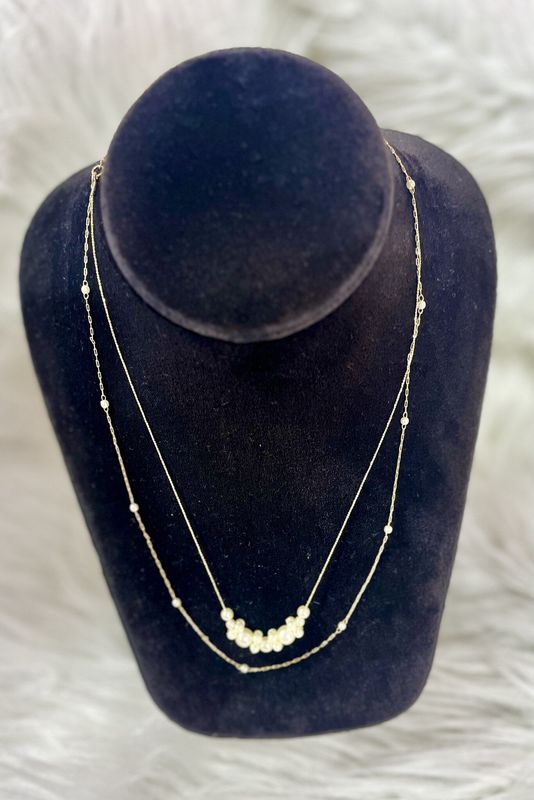 Cluster Pearl Necklace