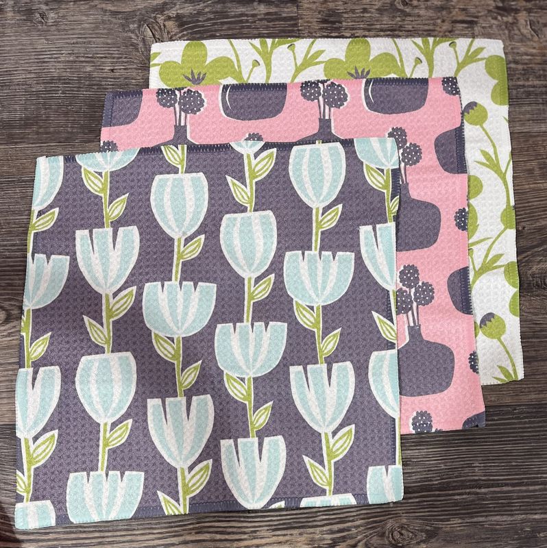 Spring Bouquet 3 Dishcloth Set