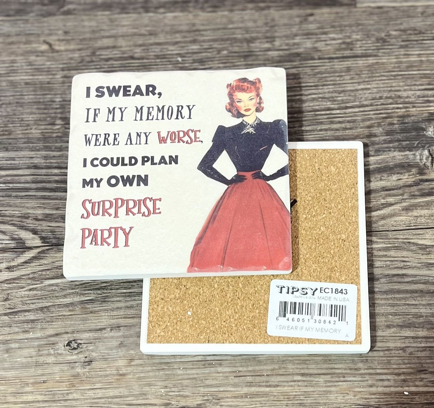 I Swear If My Memory Ceramic Coaster