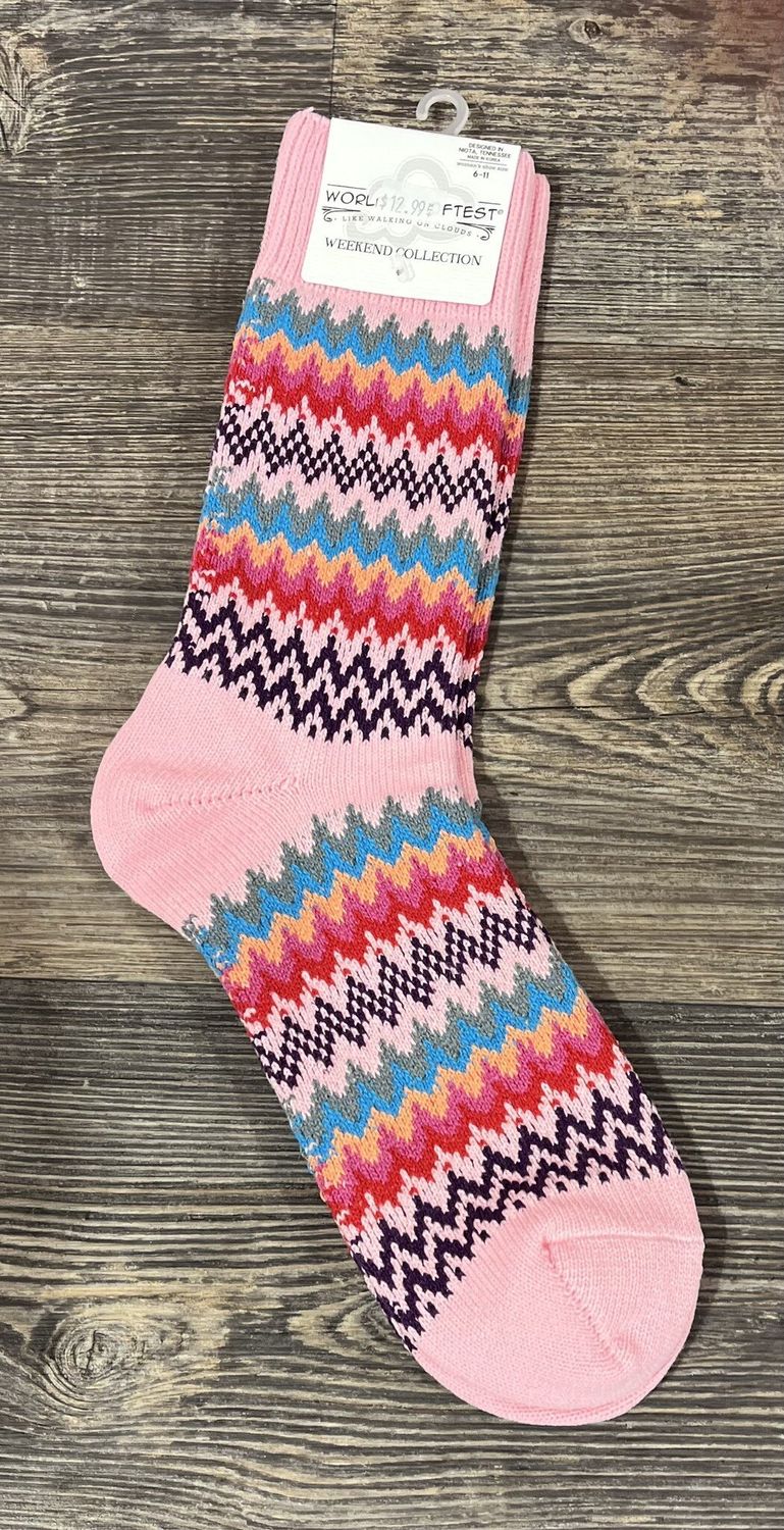 Zigzag Weekend Collection-Pink Multi
