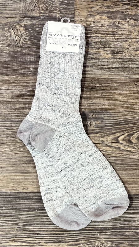 Heather Grey Ribbed Crew Socks Heather Grey Ribbed Crew Socks