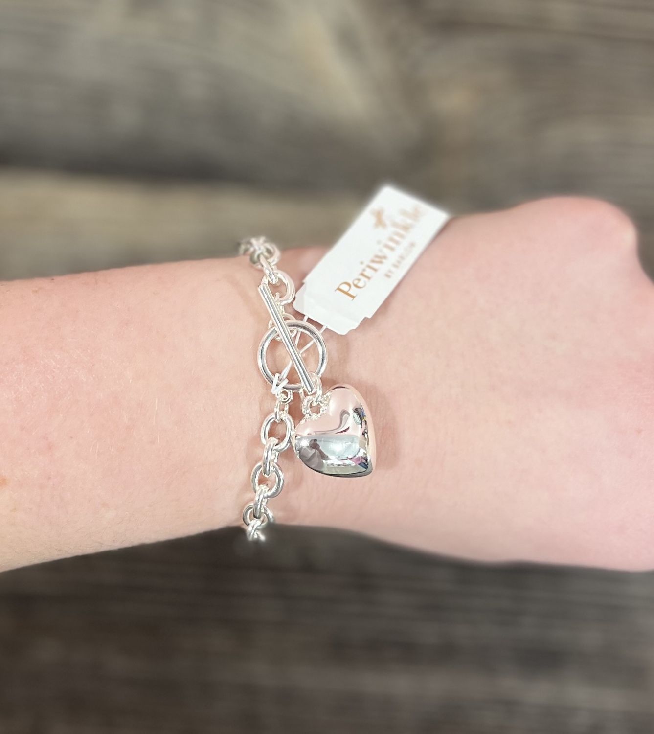 Silver Heart Charm Bracelet