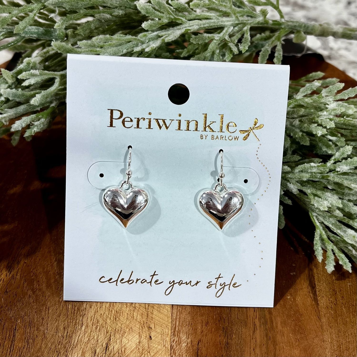 Silver Bubble Heart Earrings
