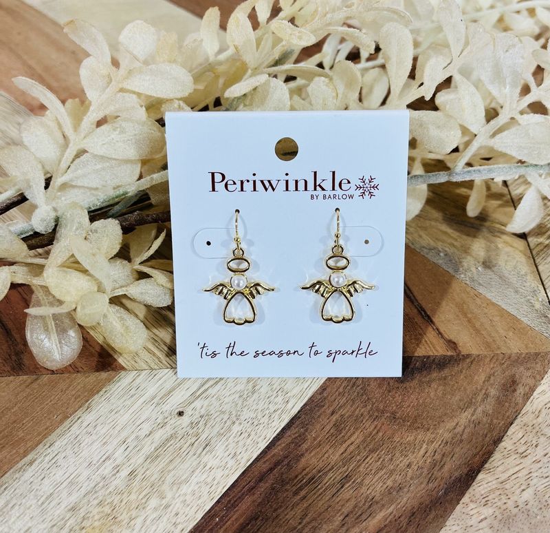 Gold Angel Earrings