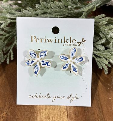 Enamel Flower Earrings