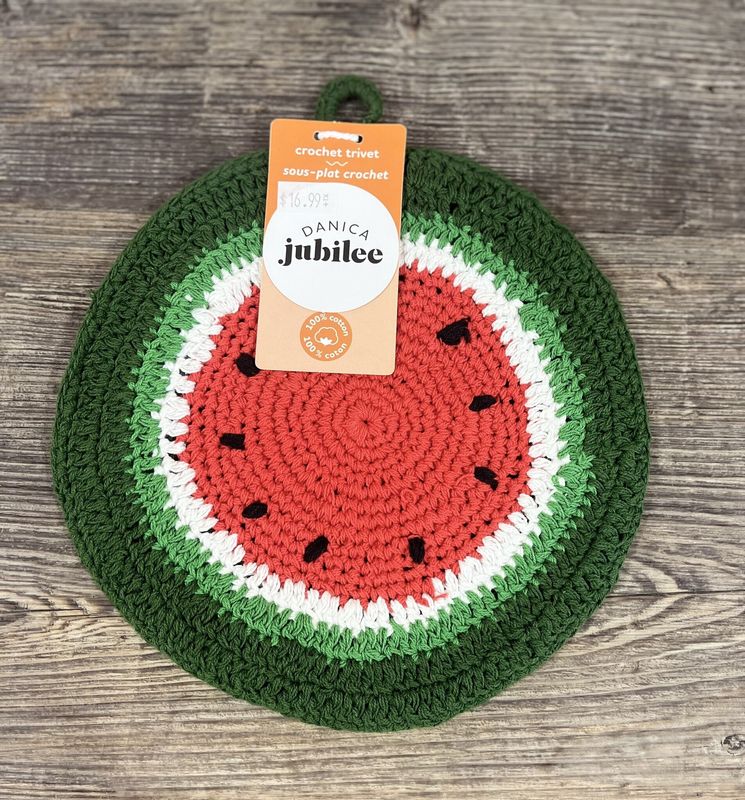 Melon Crochet Trivet