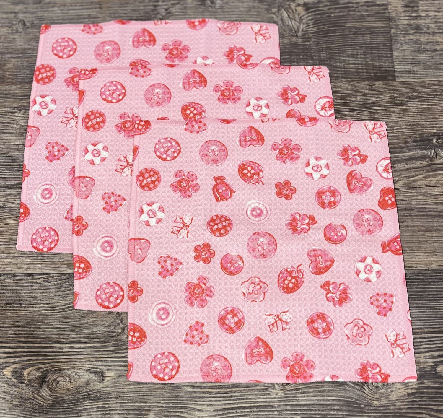 Collecting Buttons 3 Dishcloth Set