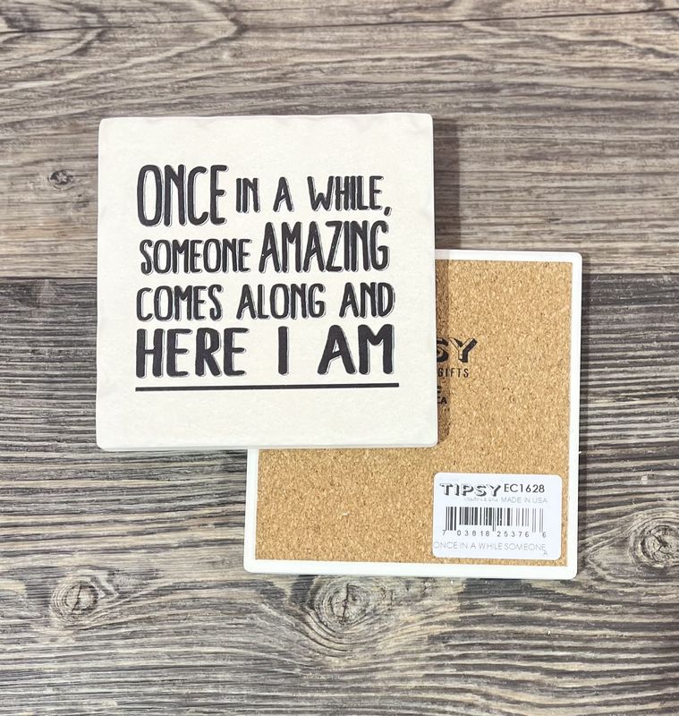 Here I Am Ceramic Coaster
