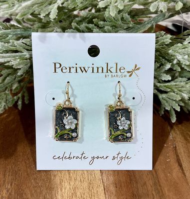 Enamel Flower Earrings