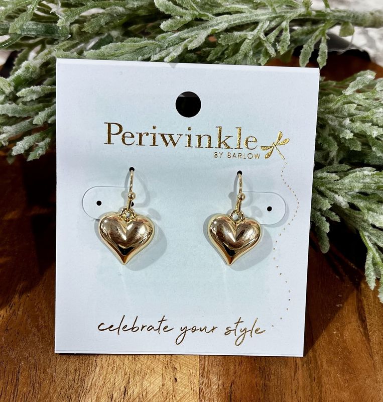 Gold Bubble Heart Earrings