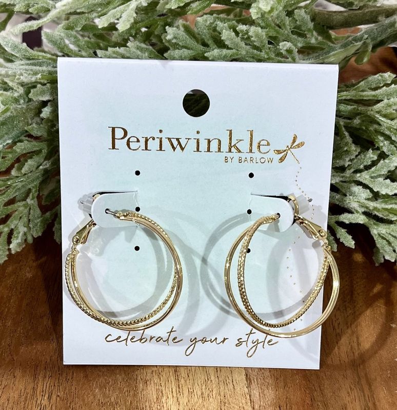 Gold Double Hoop Earrings