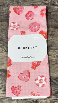 Collecting Buttons Tea Towel