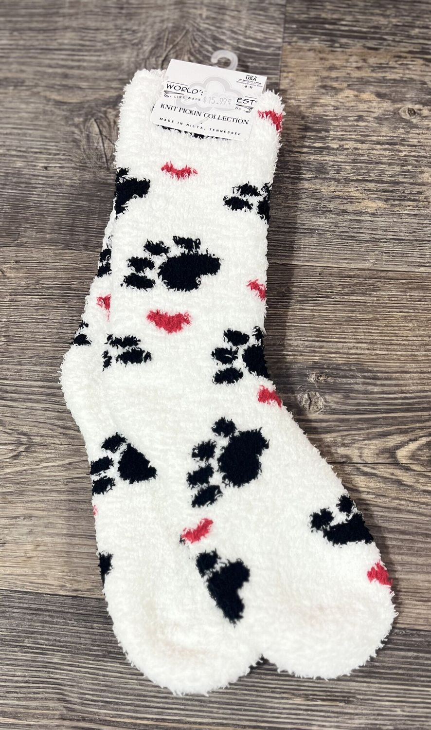 Puppy Love Cozy Crew Socks