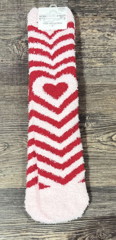 Panoramic Heart Cozy Crew Socks