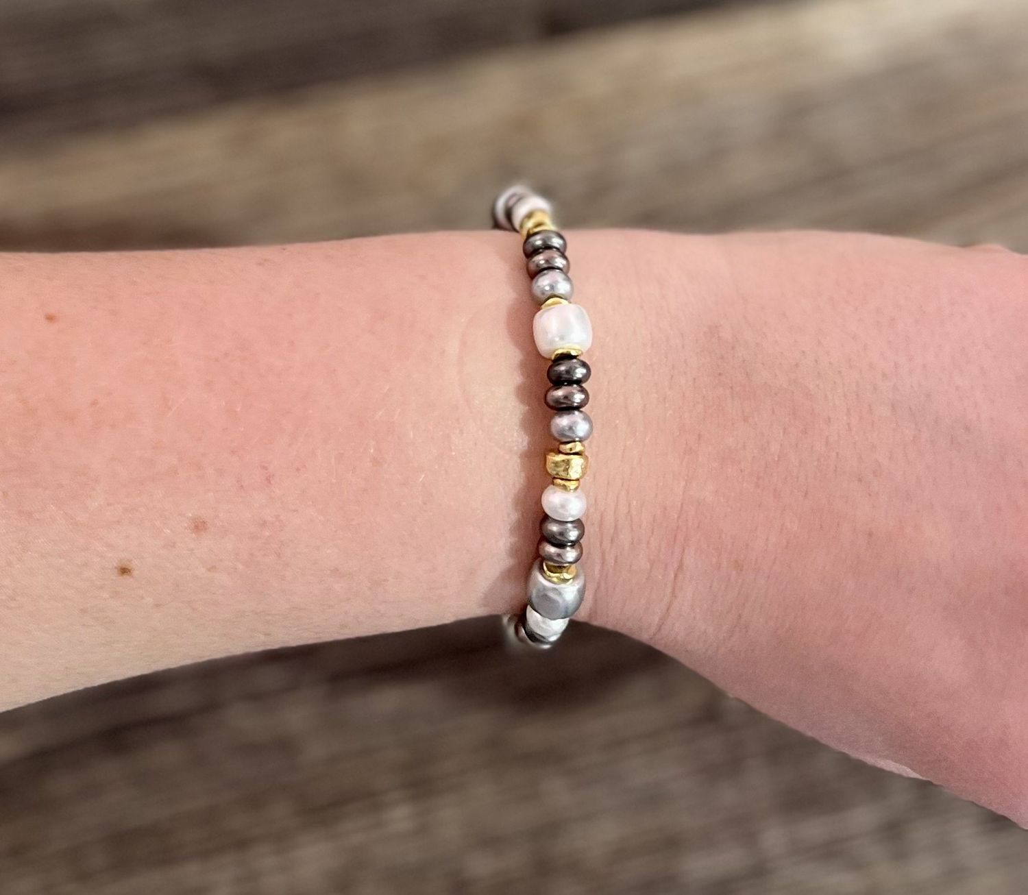 Tri-Color Beaded Bracelet