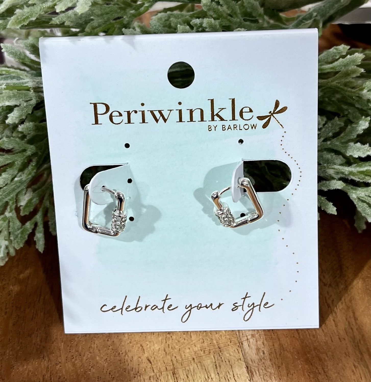 Silver Sparkle Huggie Earrings