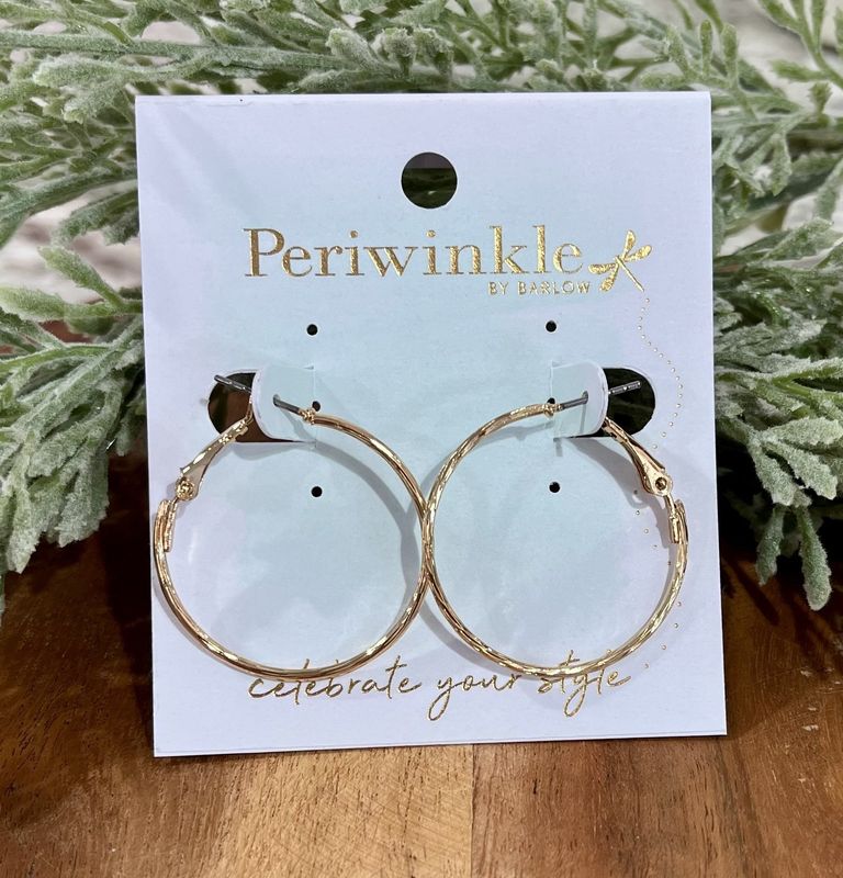 Gold Wire Hoop Earrings