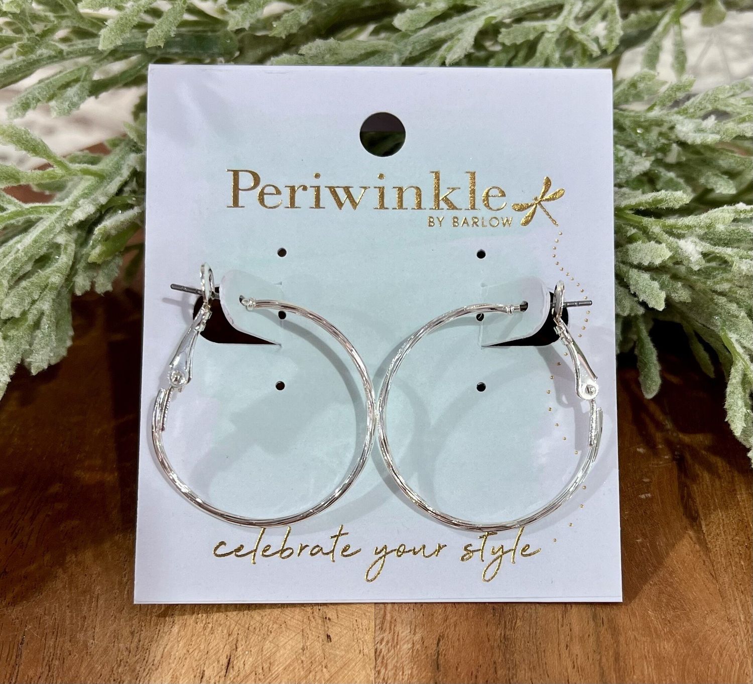 Silver Wire Hoop Earrings