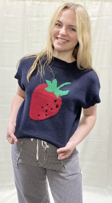 Strawberry Sweater Top