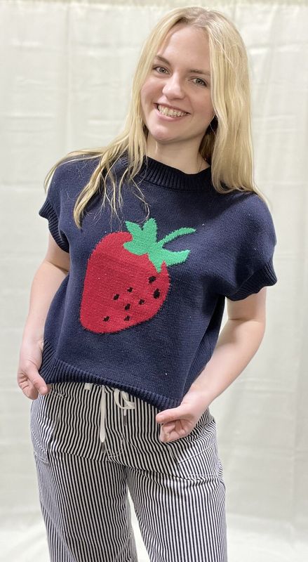 Strawberry Sweater Top