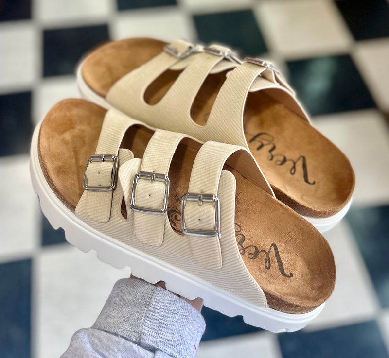 Plaza Sandal in Cream Plaza Sandal in Cream