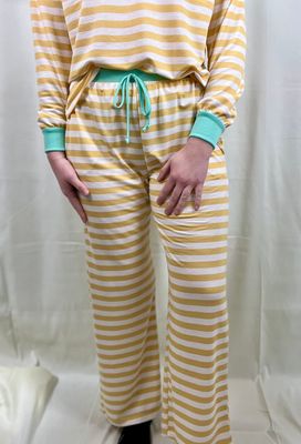 Yellow/Mint Terry Striped Pants Yellow/Mint Terry Striped Pants