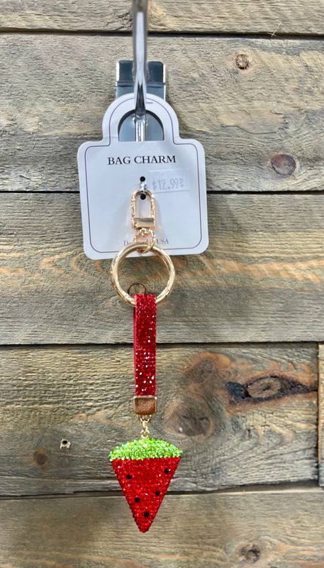 Watermelon Slice Sparkle Bag/Keychain Charm