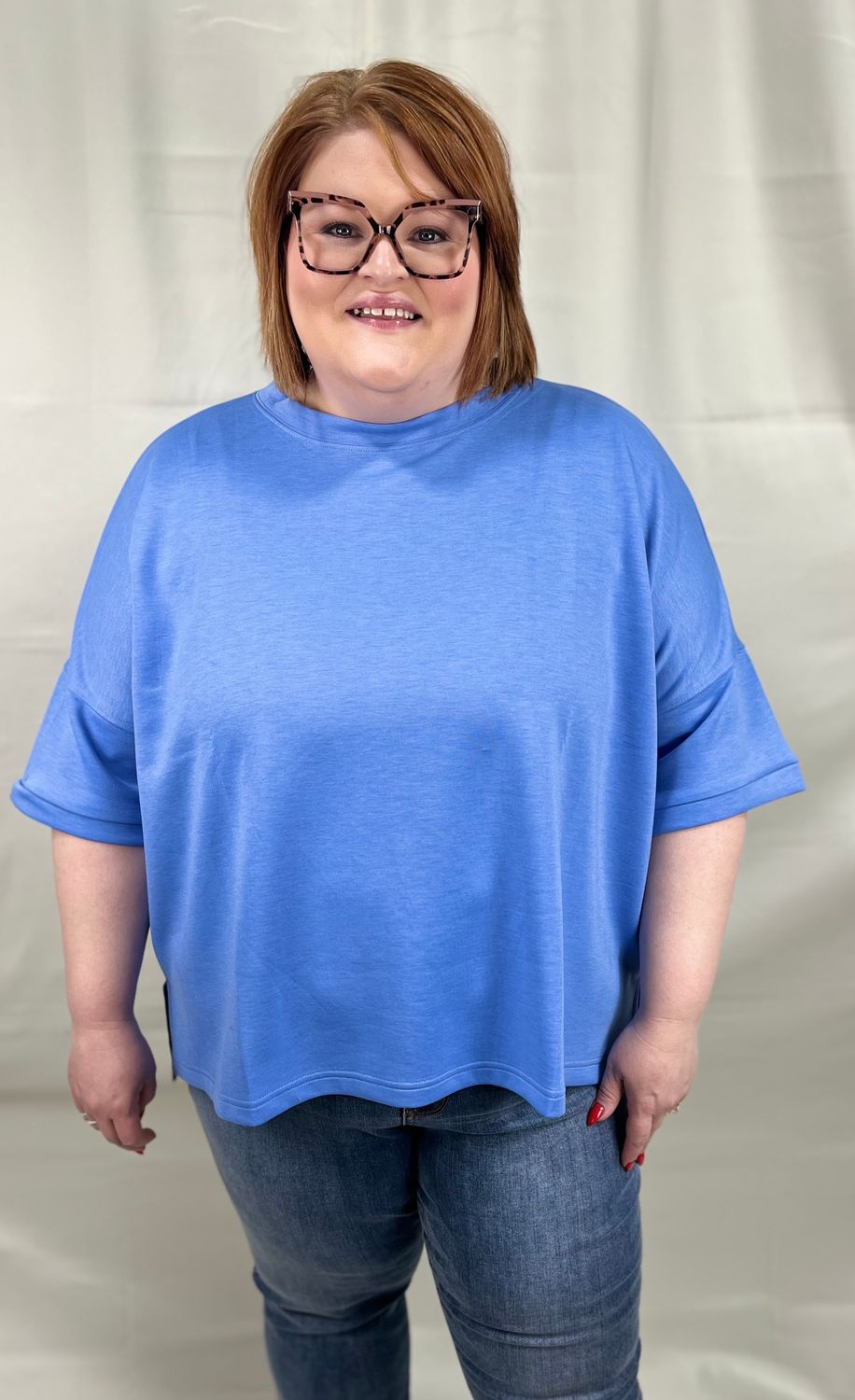 Scuba Casual Top in Blue
