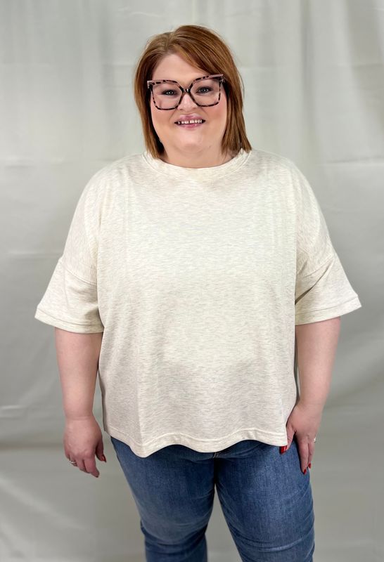 Scuba Casual Top in Vanilla