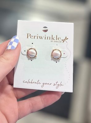 Burnished Circle Stud Earrings