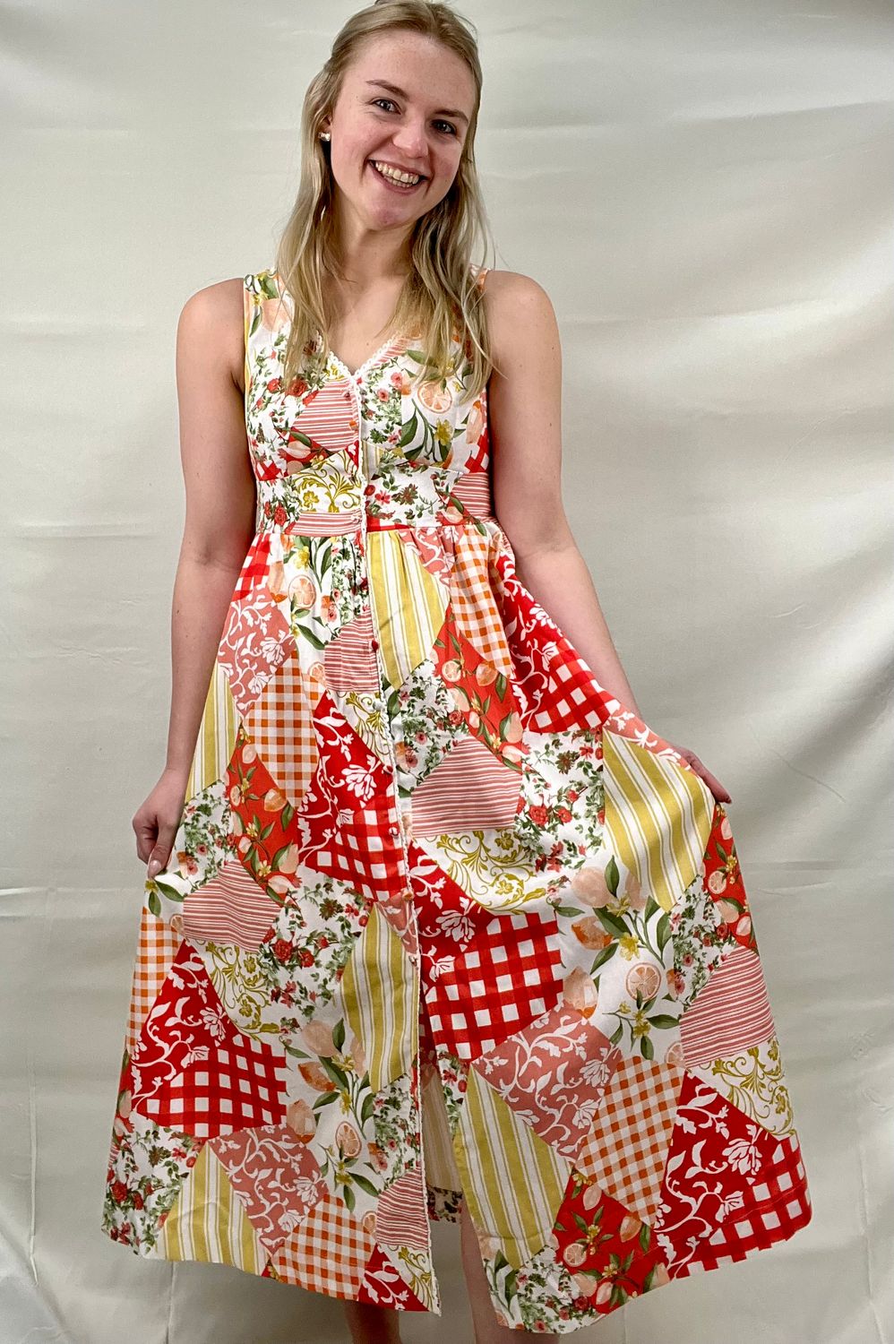 Multi Pattern Maxi Dress