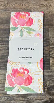 Pink Peony Tea Towel